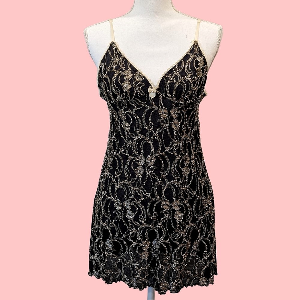 Black sheer baby doll dress